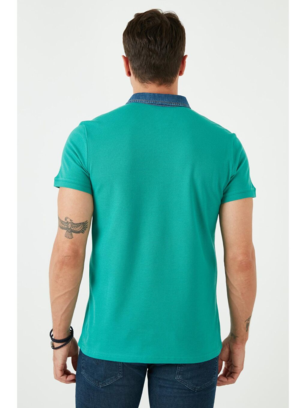 Yeşil % 100 Pamuk Düğmeli Regular Fit Polo Tişört 5902134-4