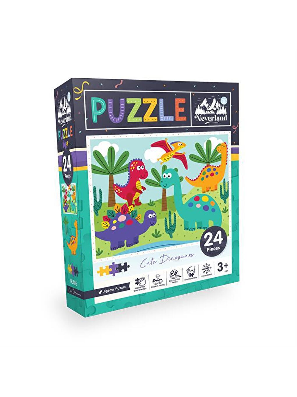 Neverland Karışık 24 Pieces Jigsaw Puzzle - Cute Dinosaurs (Sevimli Dinozorlar)