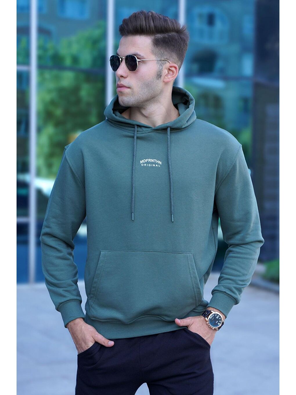 Madmext Haki Erkek Sweatshirt 5314