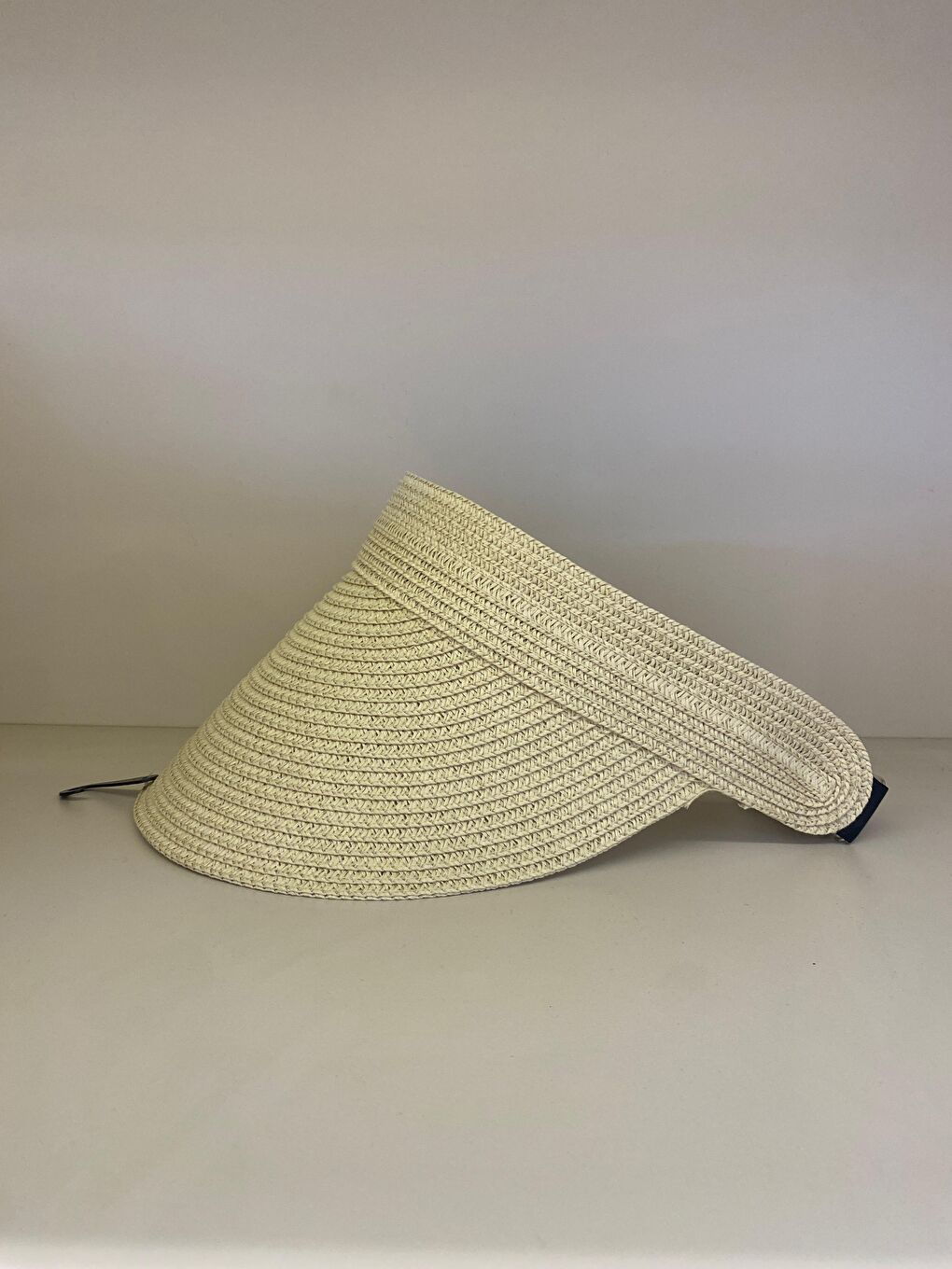 Bej Arkası Lastikli Hasır Vizör Şapka HSR2089-1