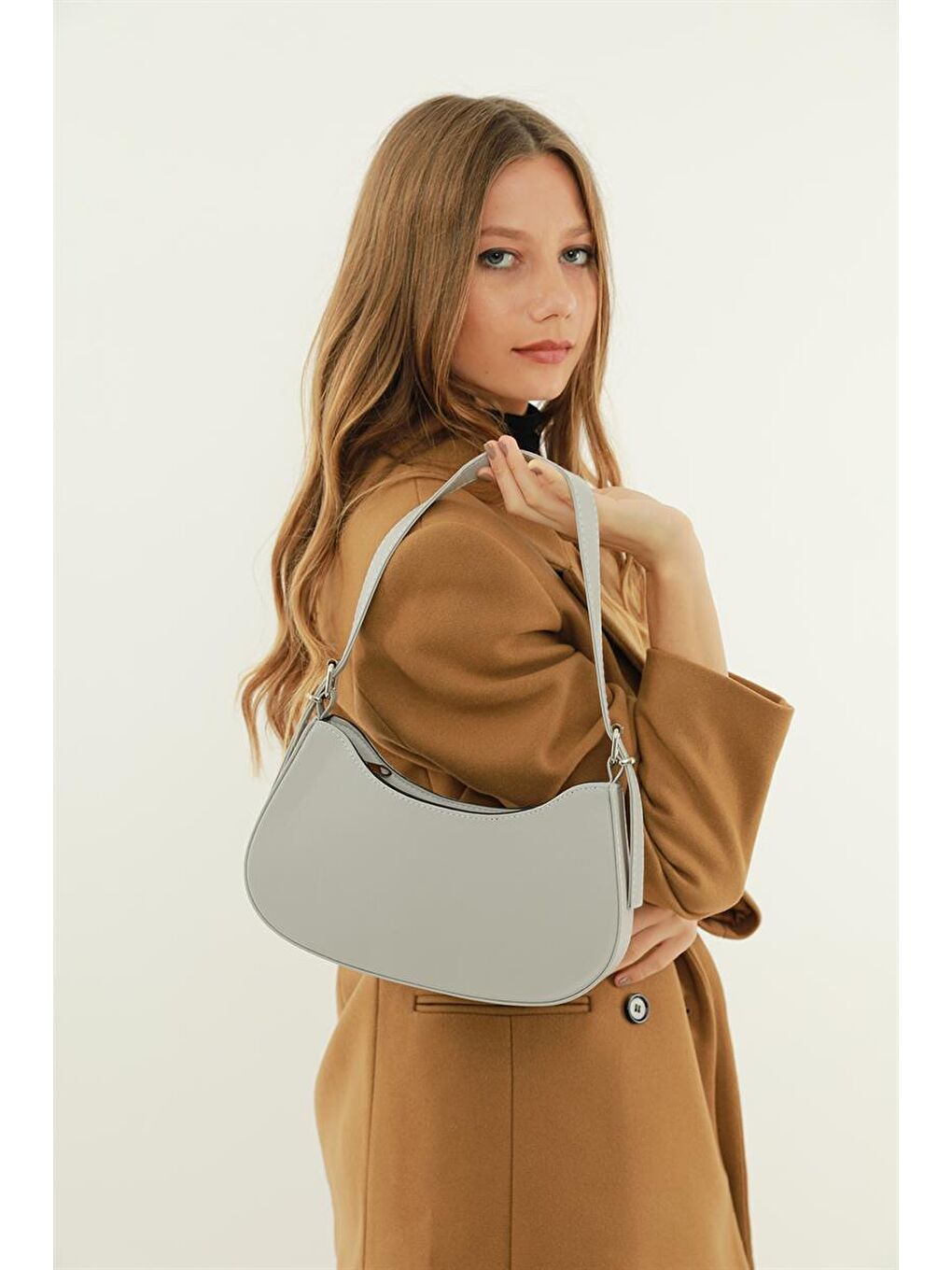 Parma Baguette Kadın Çanta - Gri