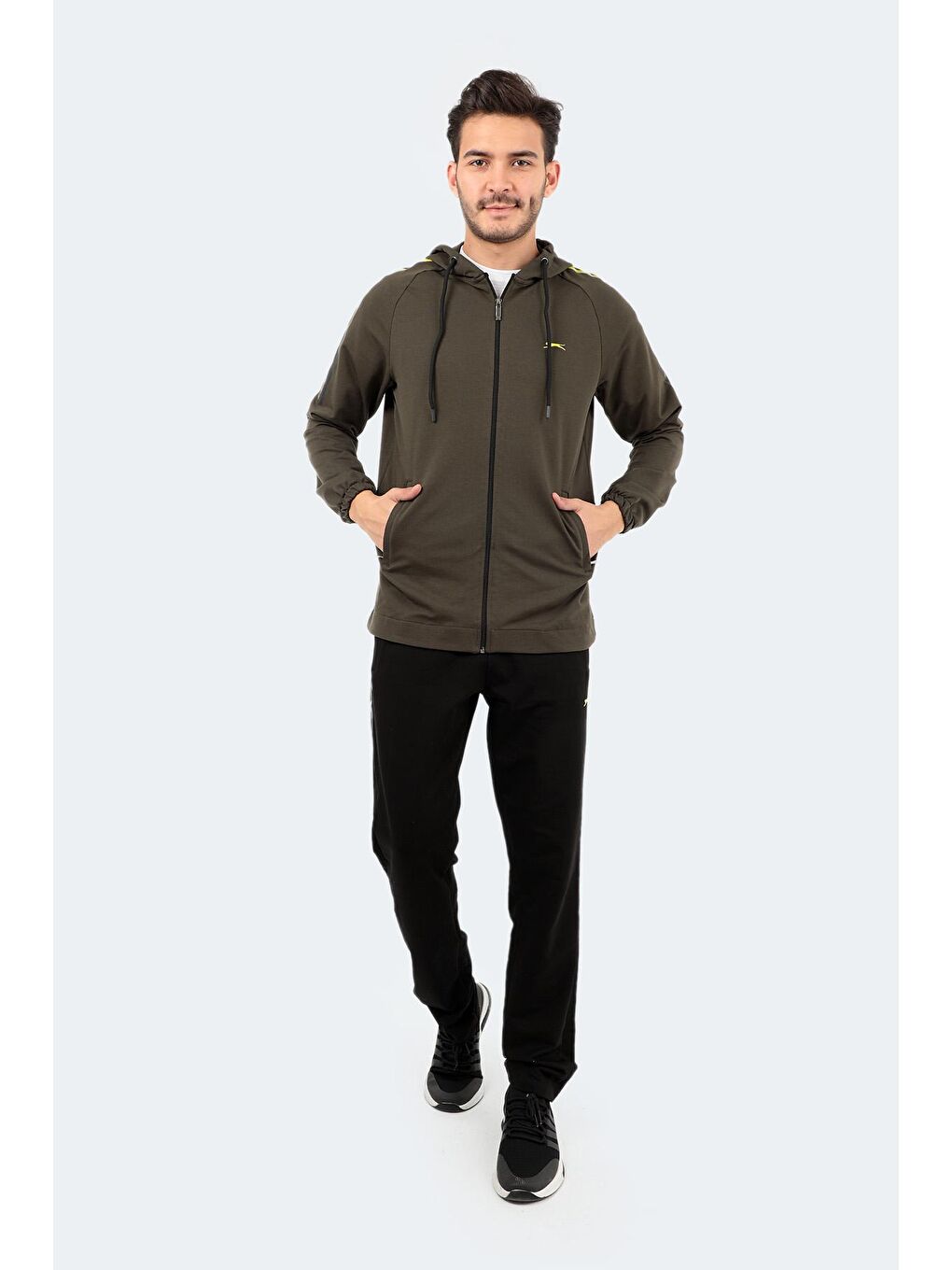 YANKOM Erkek Eşofman Takım Haki / Sarı