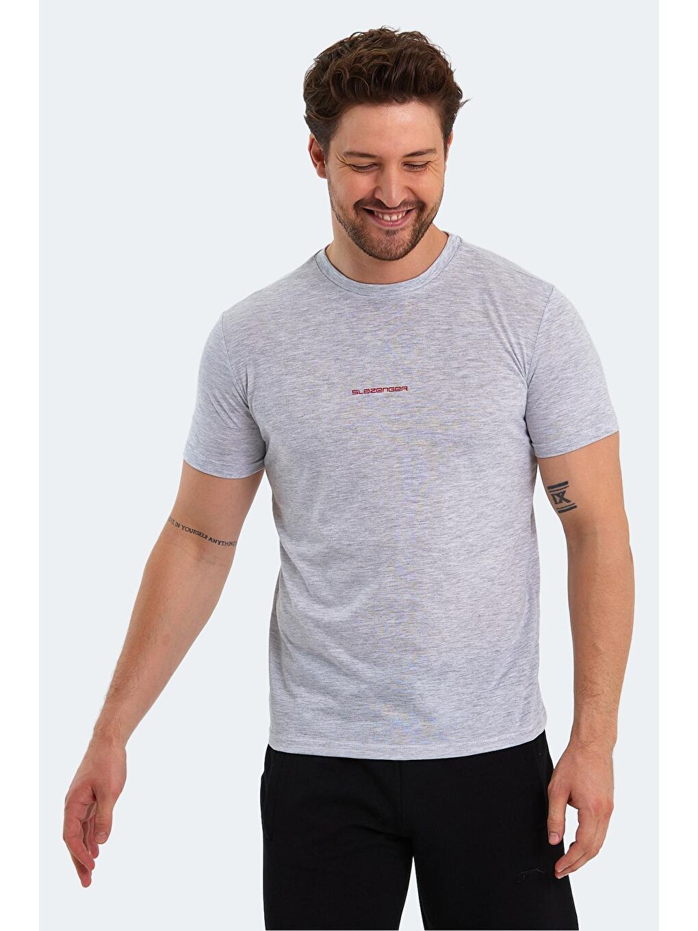 SLAZENGER Ekru PATSY Erkek Kısa Kol T-Shirt Ekru