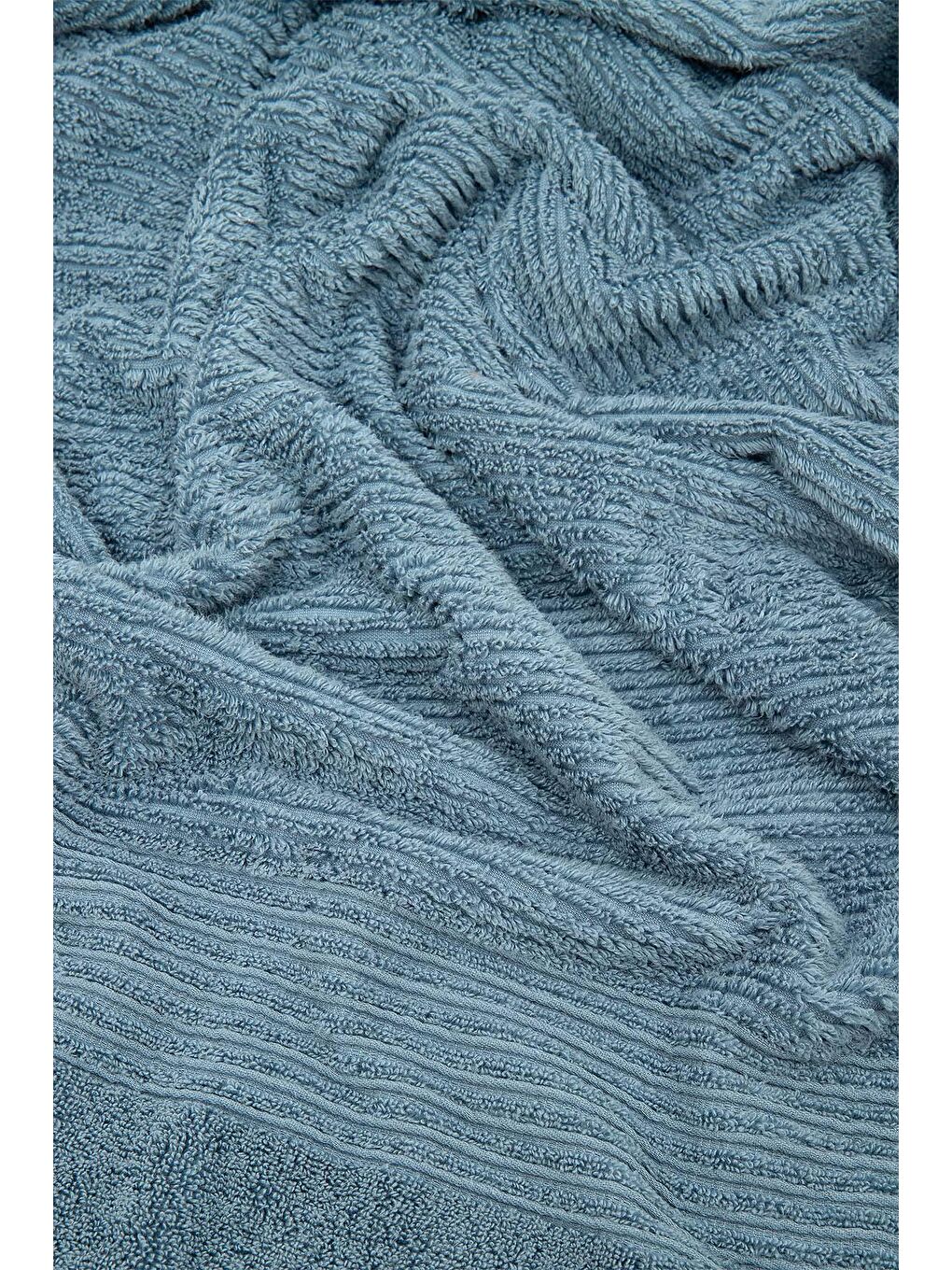 Arina Hamam Havlu Seti %100 Pamuk Air Twist Mavi-2