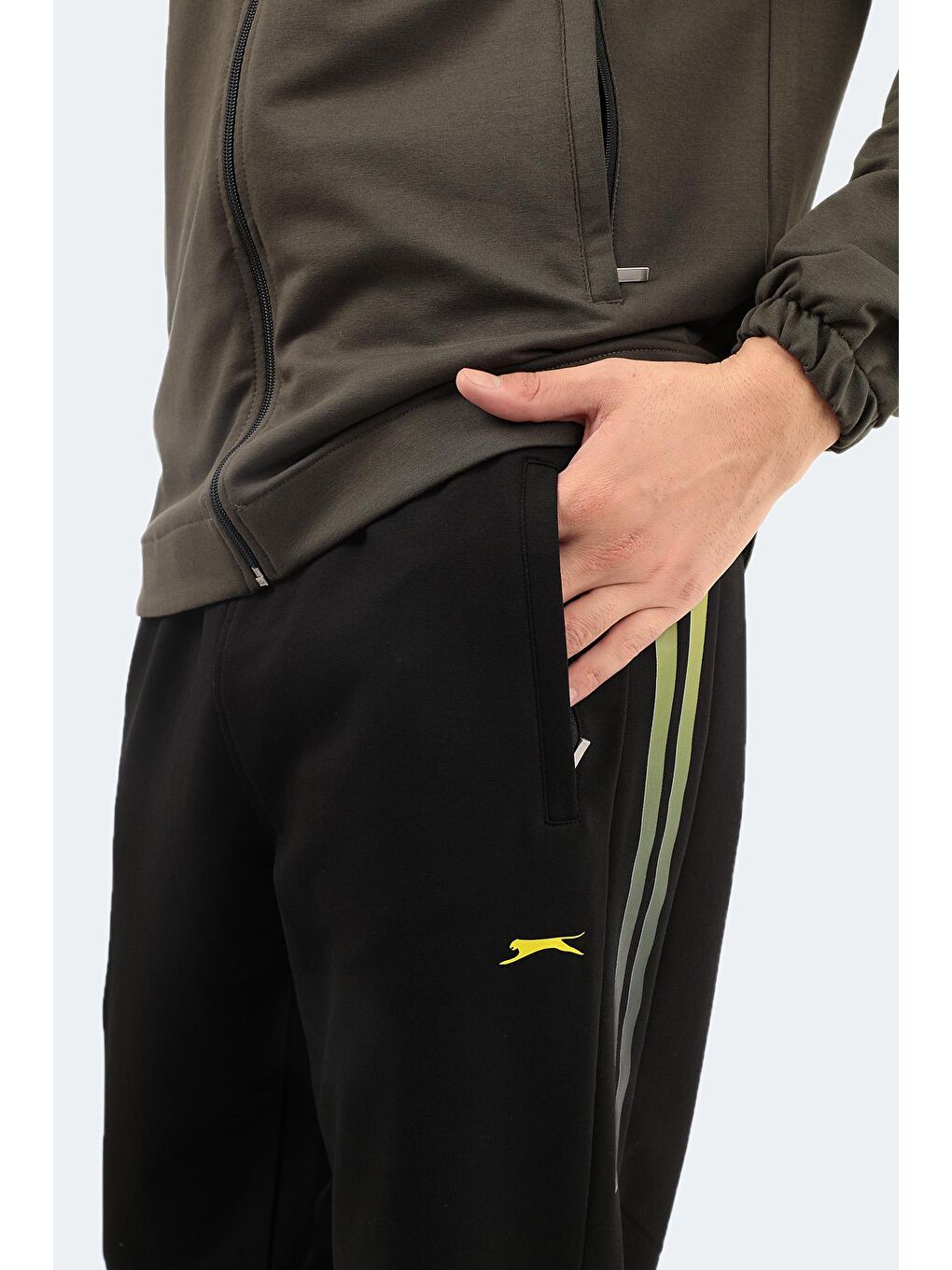 YANKOM Erkek Eşofman Takım Haki / Sarı-3