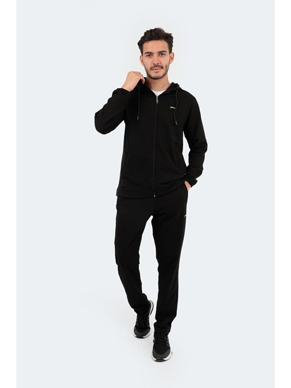 YANKOM Erkek Eşofman Takım Siyah / Yeşil