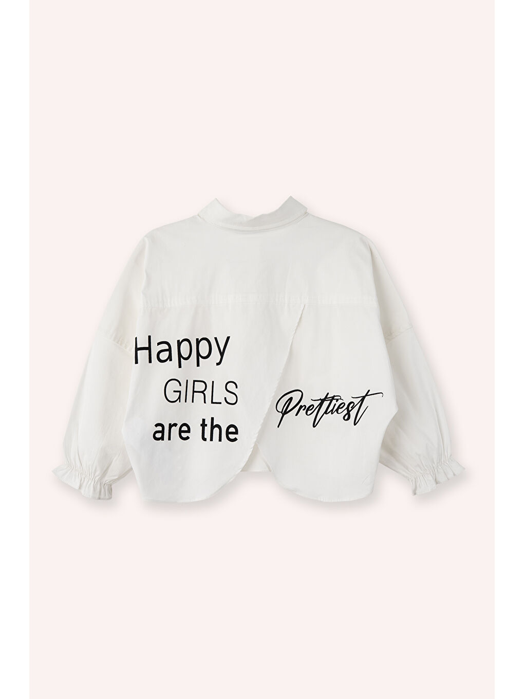 Kız Çocuk Ekru Gömlek-1