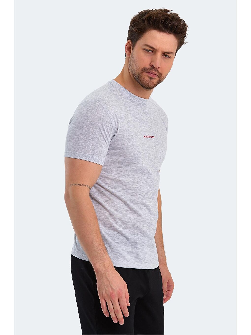 SLAZENGER Ekru PATSY Erkek Kısa Kol T-Shirt Ekru - 3