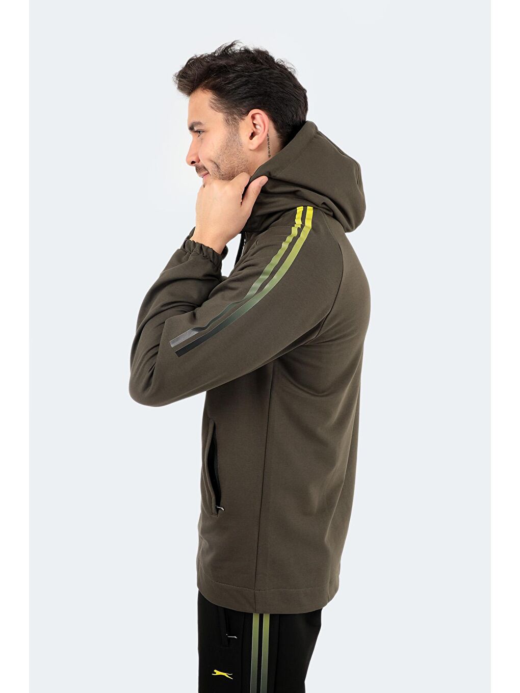 YANKOM Erkek Eşofman Takım Haki / Sarı-4