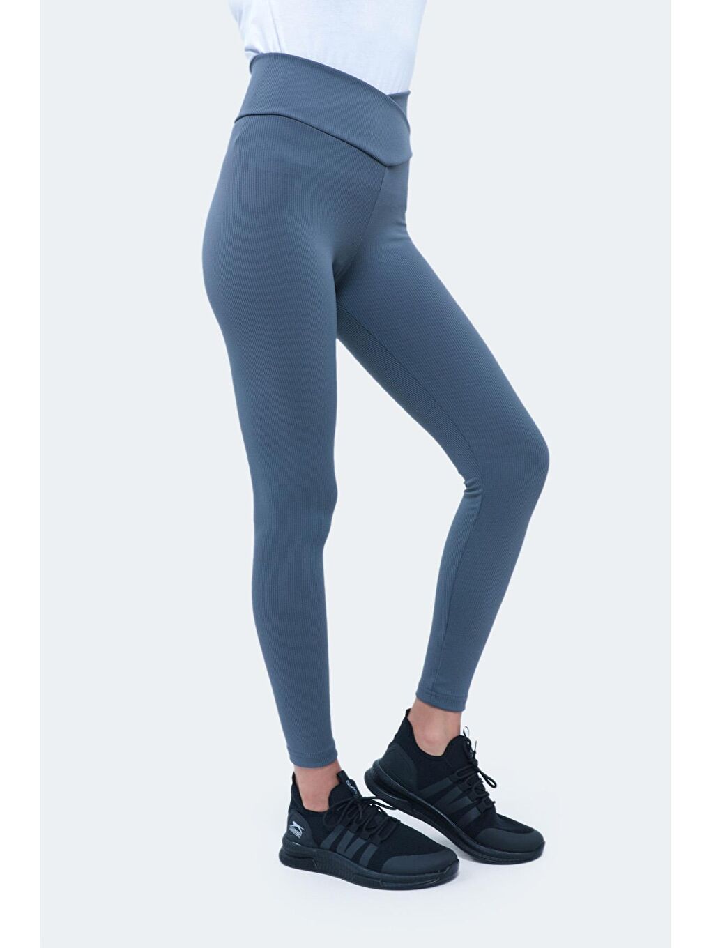 NATALIE Kadın Fitness Tayt Koyu Gri-4