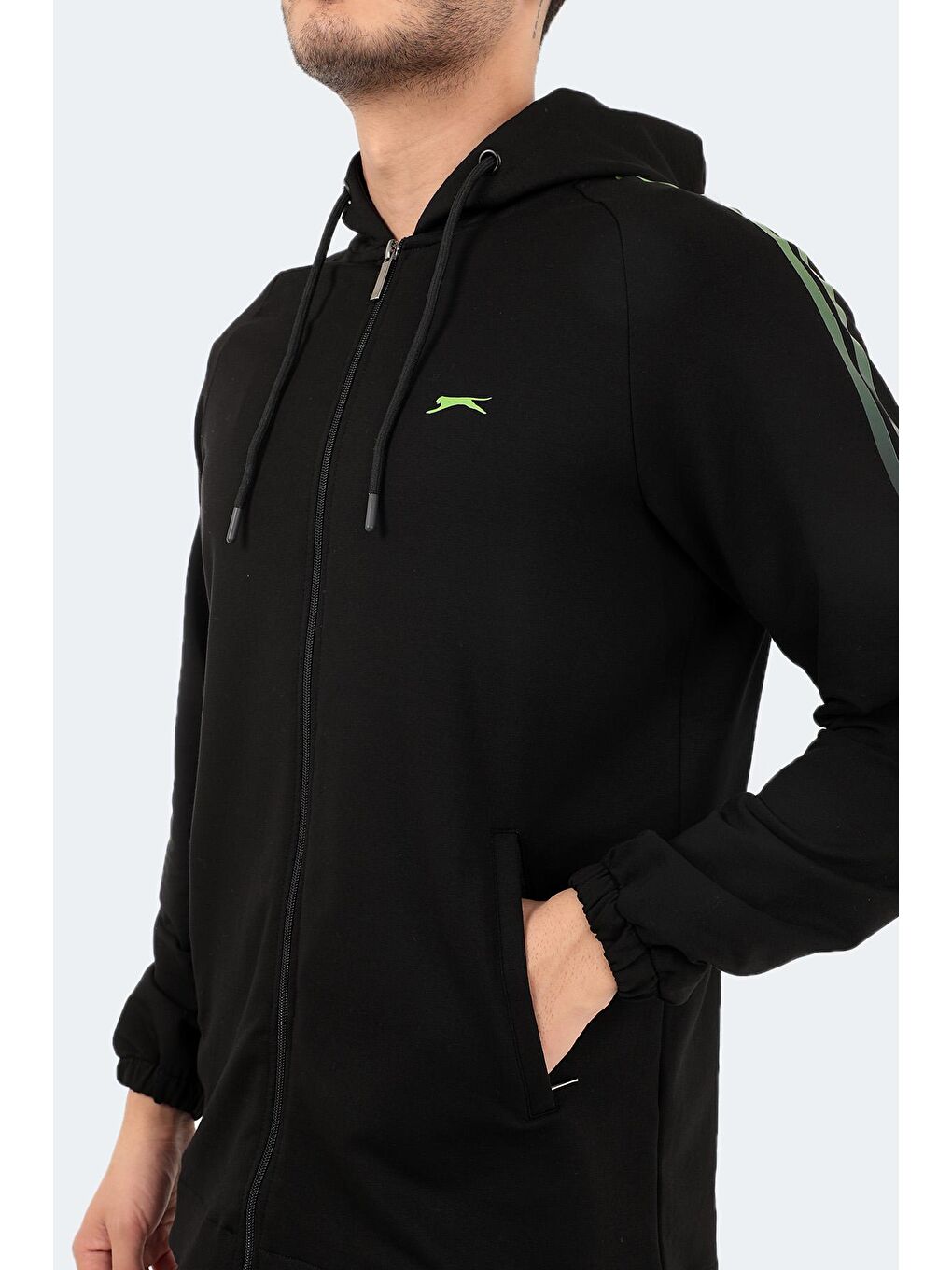 YANKOM Erkek Eşofman Takım Siyah / Yeşil-2