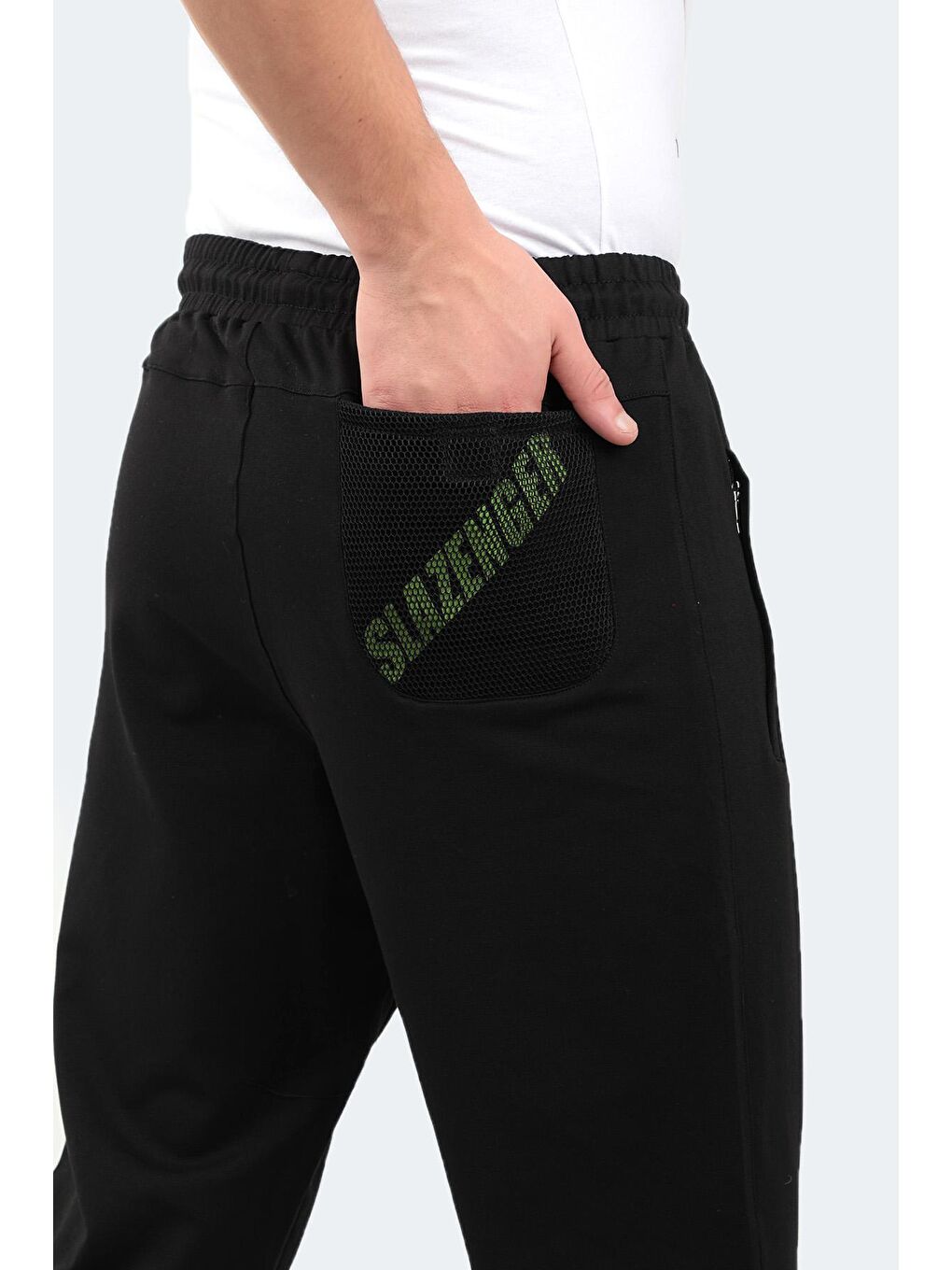 YUUN Erkek Eşofman Altı Siyah / Yeşil-3