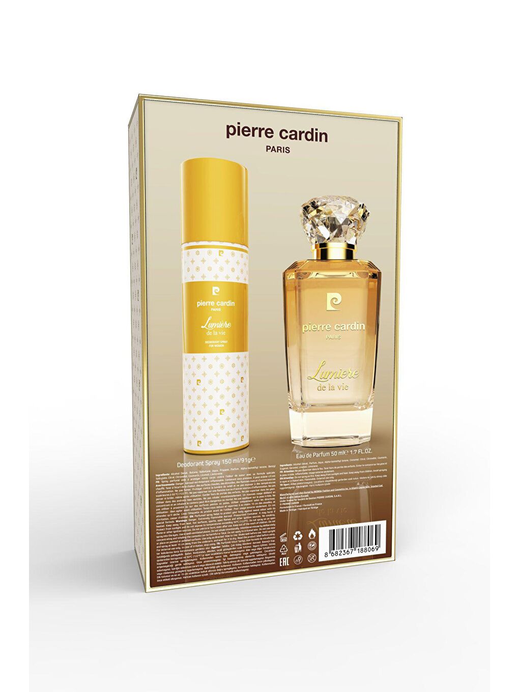 Pierre Cardin Sarı Lumiere de la Vie EDP 50 ml Kadın Parfüm ve 150 ml Deodorant Seti PCSN000101 - 1