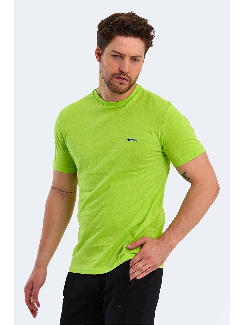 SLAZENGER Limon Sarısı PANCO Erkek Kısa Kol T-Shirt Limon