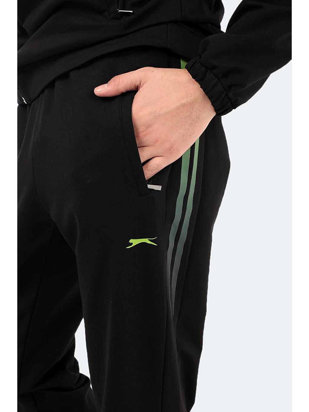 YANKOM Erkek Eşofman Takım Siyah / Yeşil-4