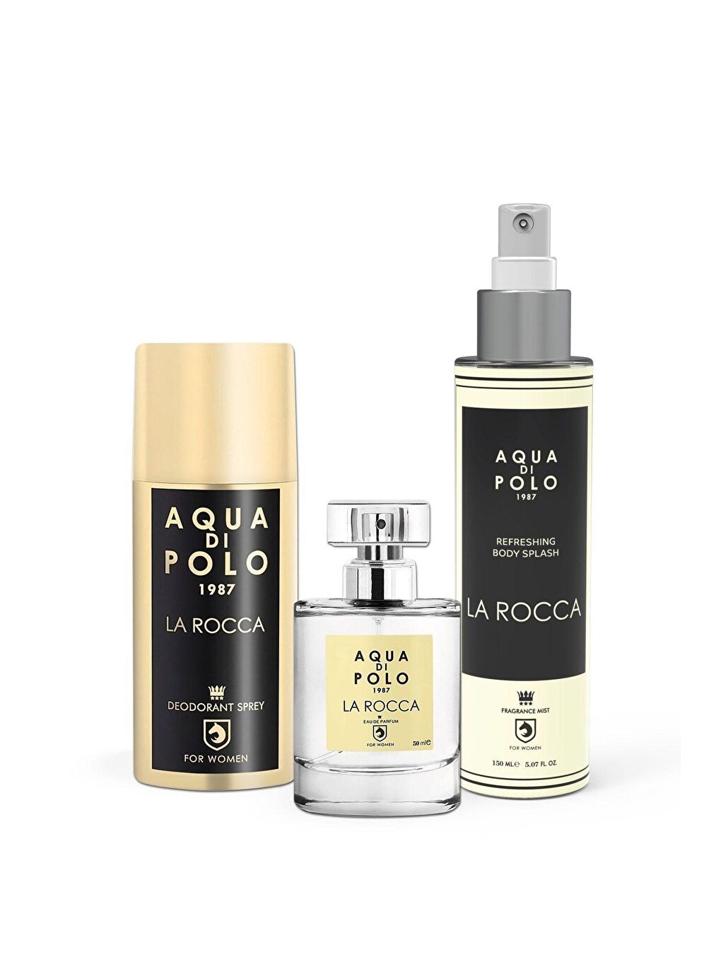 Aqua Di Polo 1987 Sarı La Rocca Parfüm Deodorant Vücut Spreyi üçlü Kadın Seti STCC021120