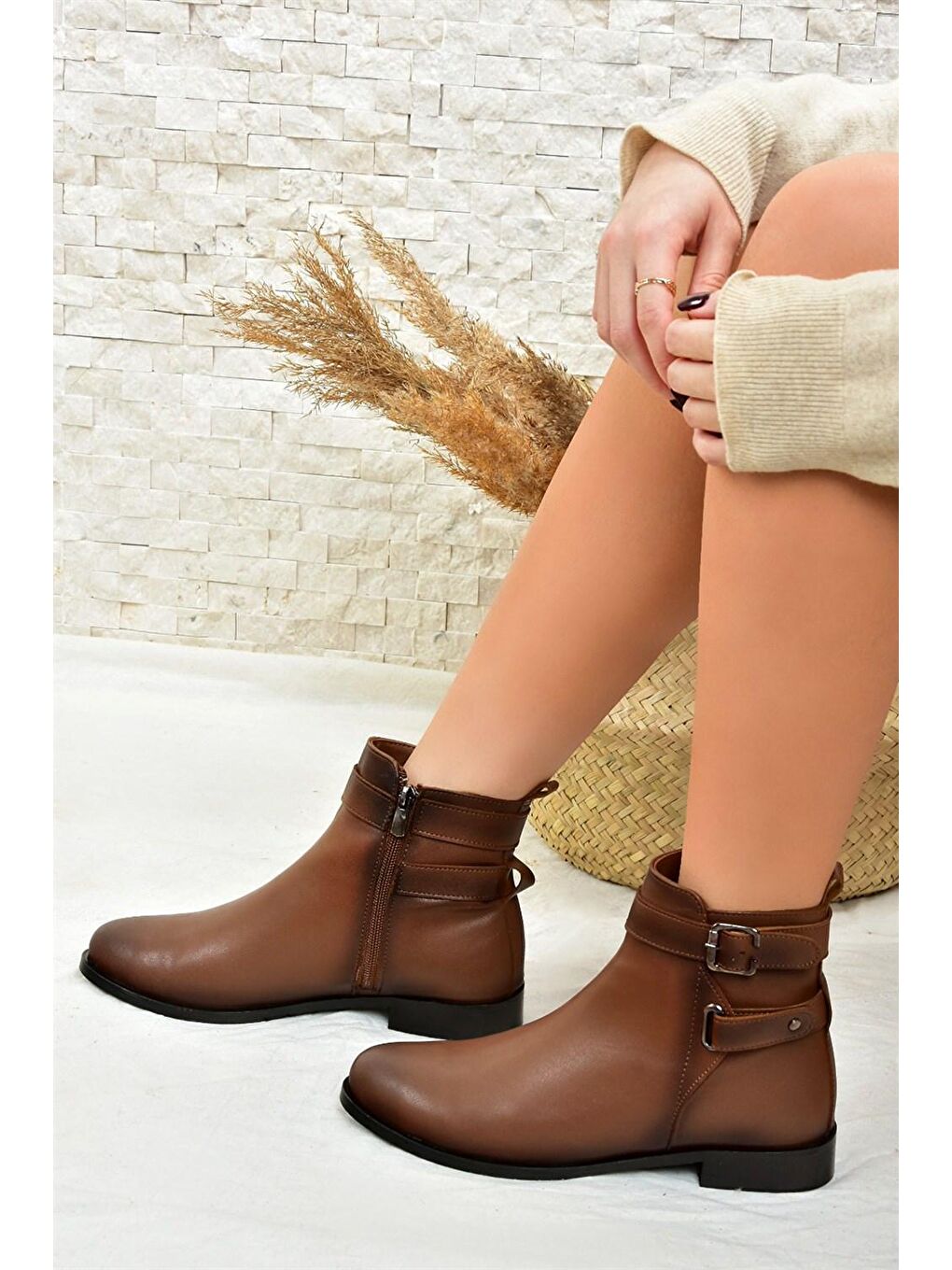 Kahverengi L2526752 Taba Kadın Bot-1