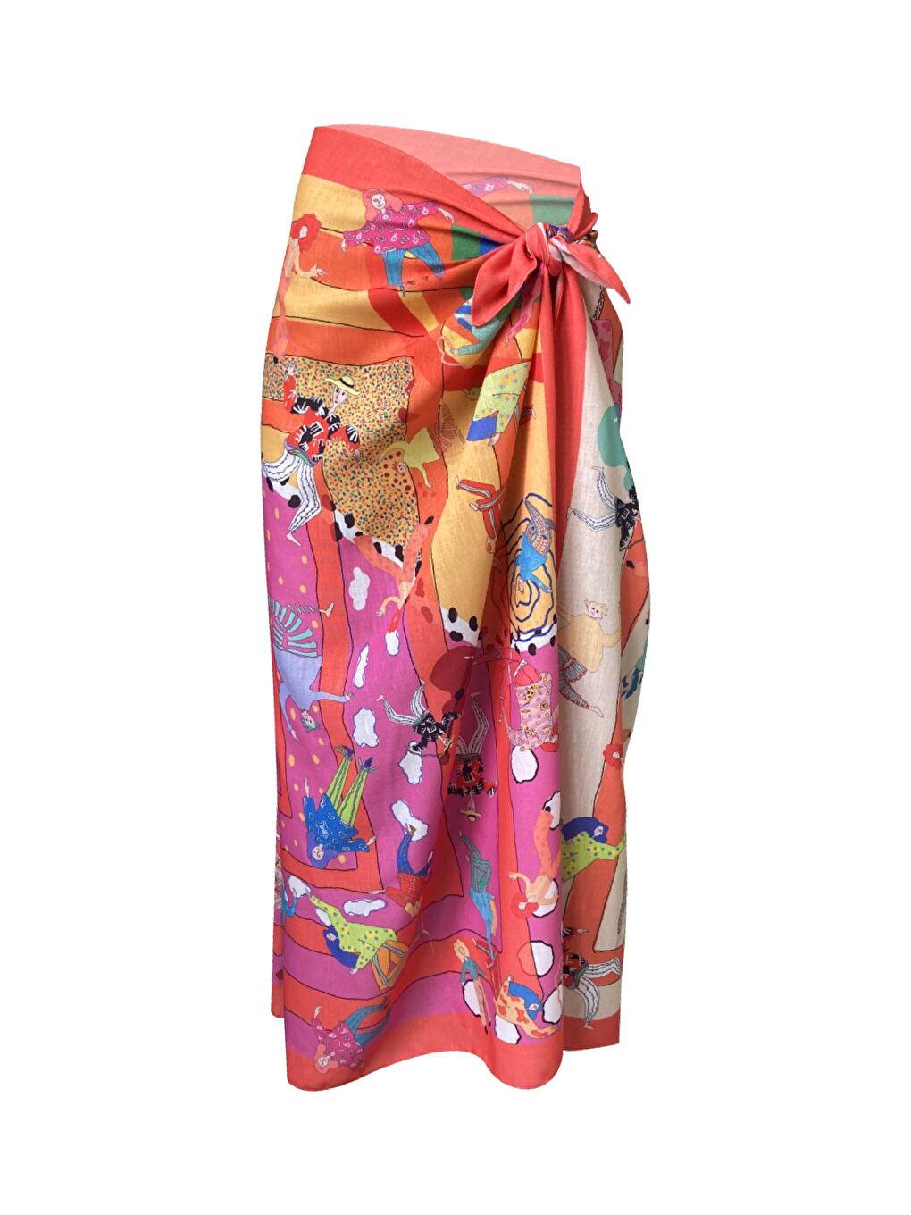 Pembe Dela Pink Carnival Keten Pareo (İç Göstermez)-1