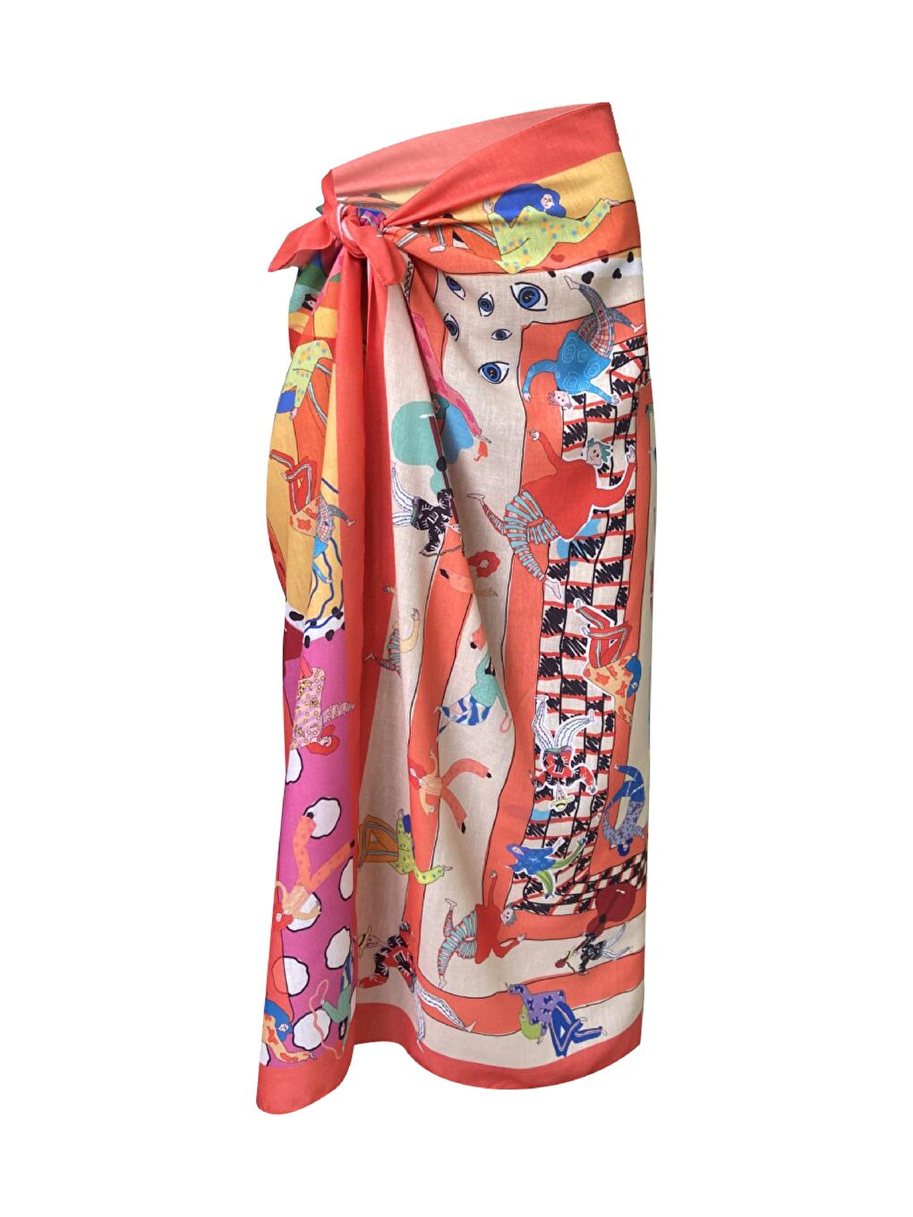 Pembe Dela Pink Carnival Keten Pareo (İç Göstermez)-2