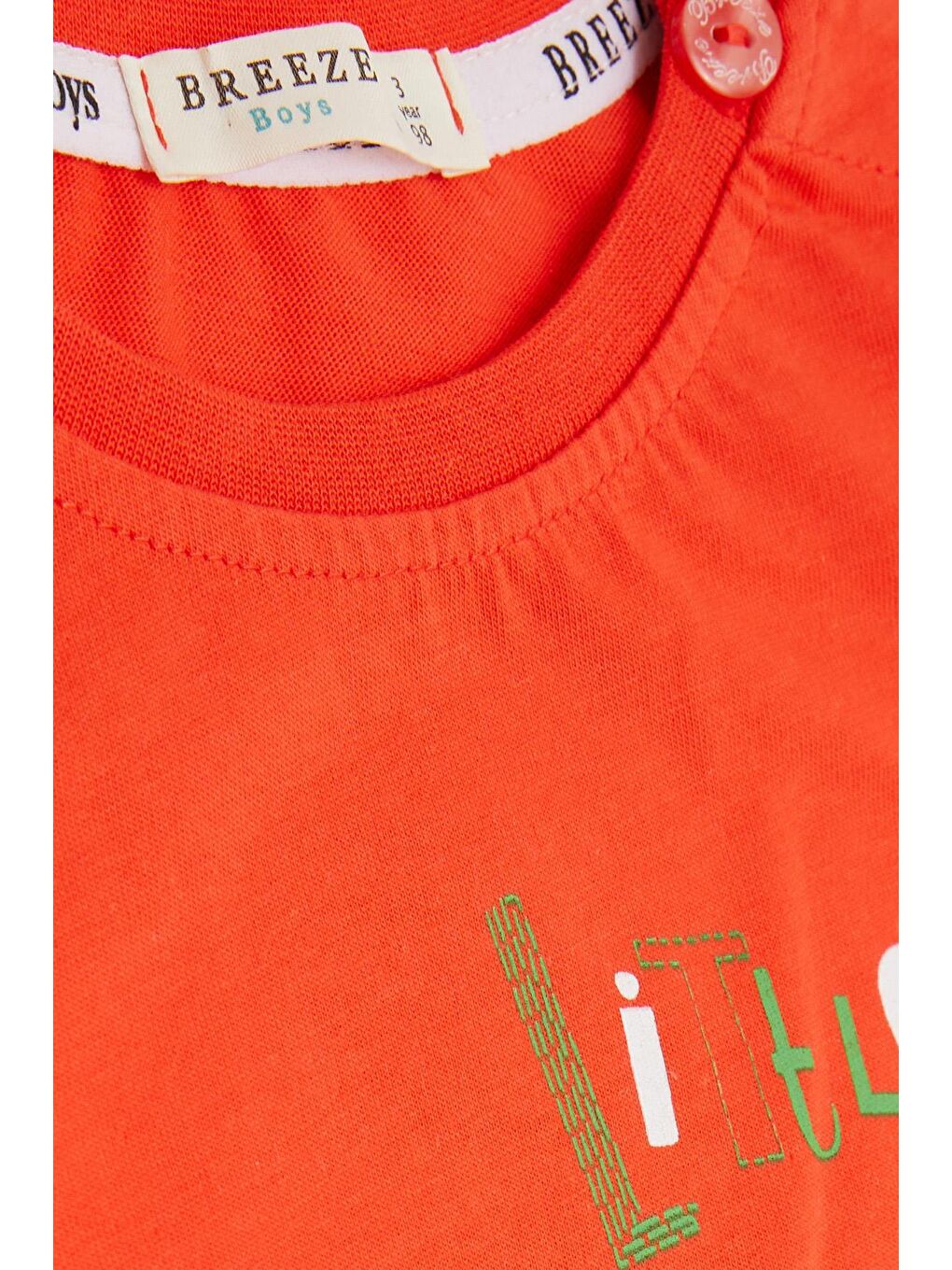 Erkek Çocuk Tişört Rapçi Dinozor Baskılı Turuncu (2-6 Yaş)-2