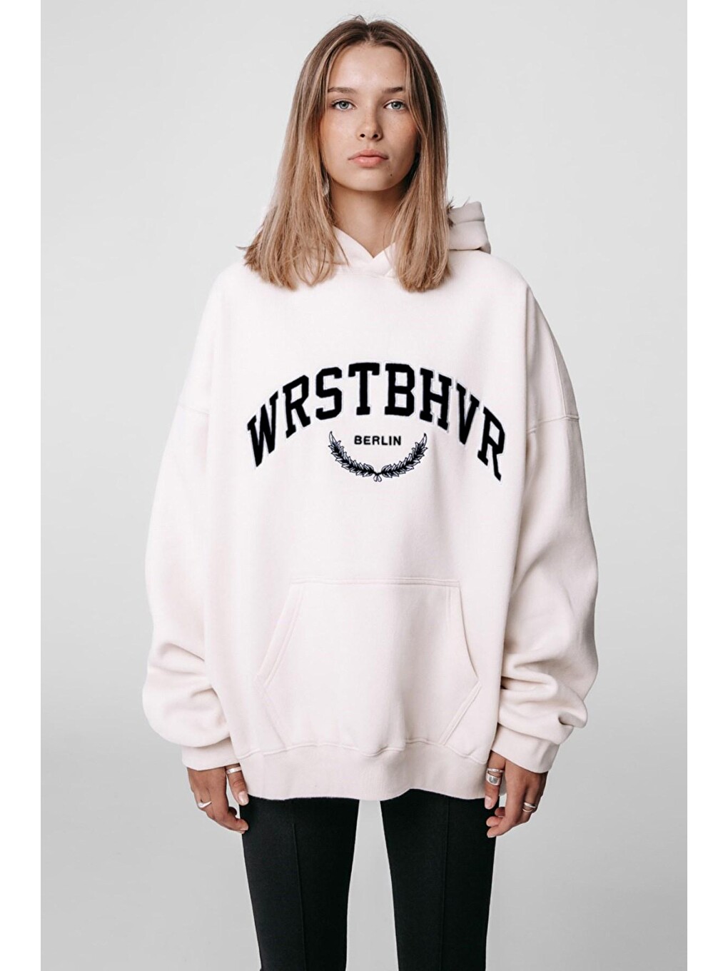 Beyaz Kadın Sweatshirt Mg923