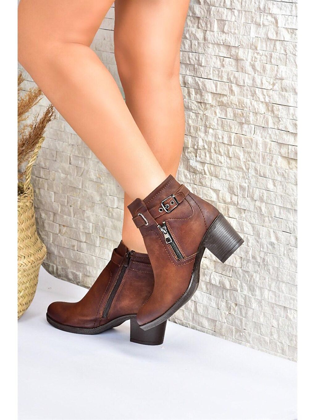 Kahverengi L6741615 Taba Kadın Bot-1
