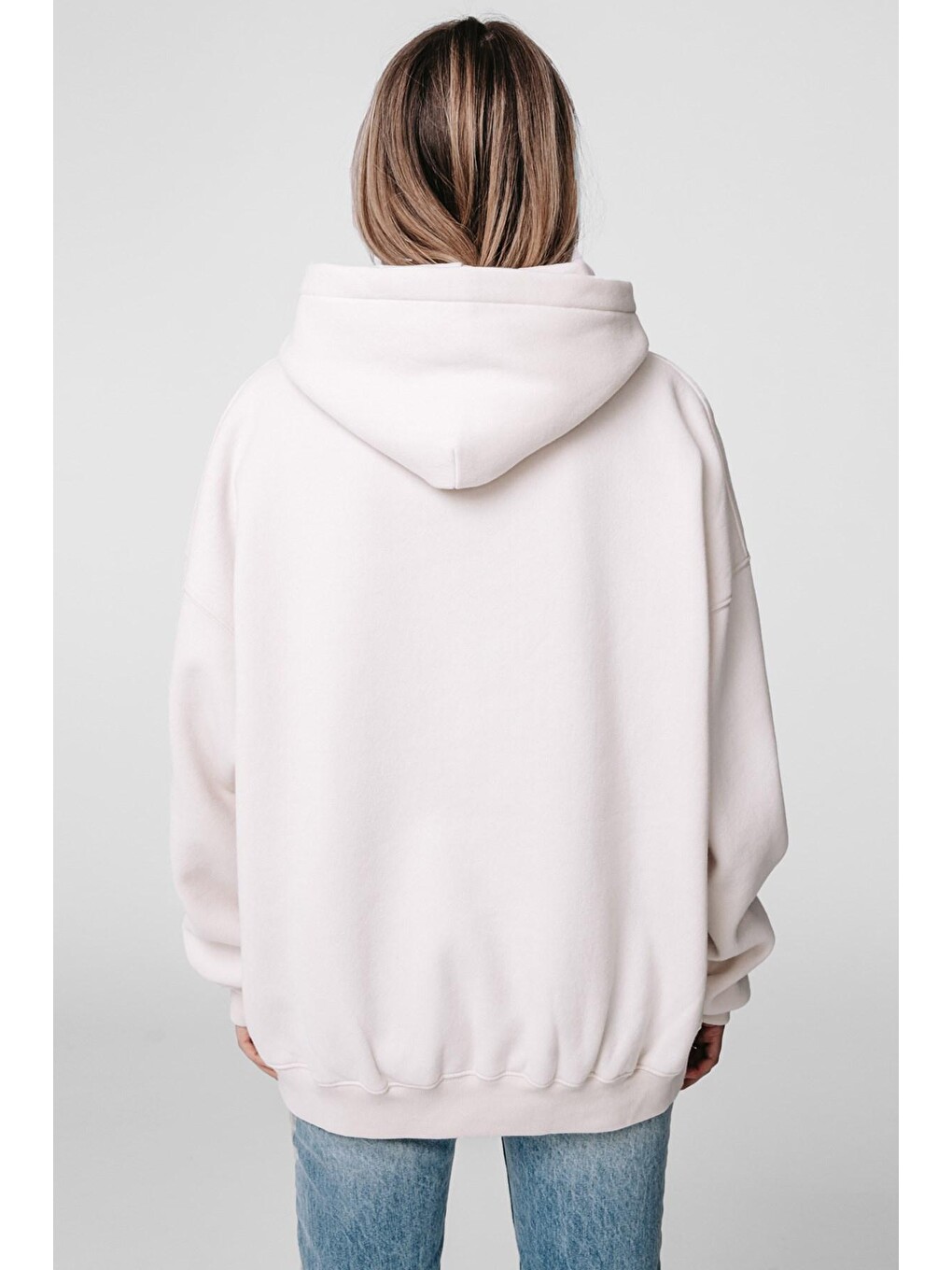Beyaz Kadın Sweatshirt Mg923-1