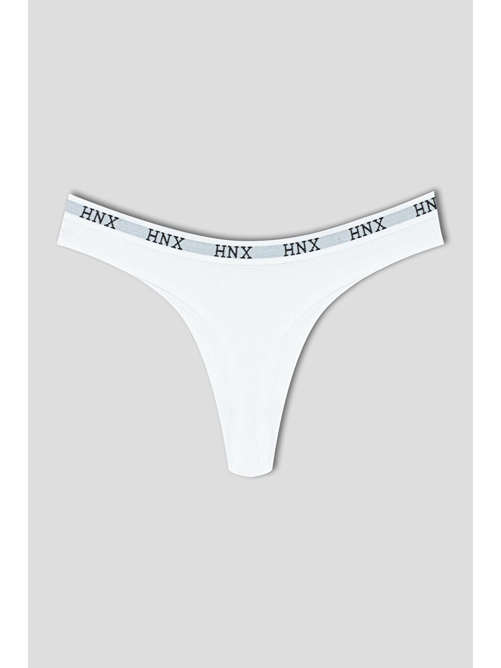 Beyaz Pamuklu Beli Lastikli Basic Kadın Tanga Külot-1