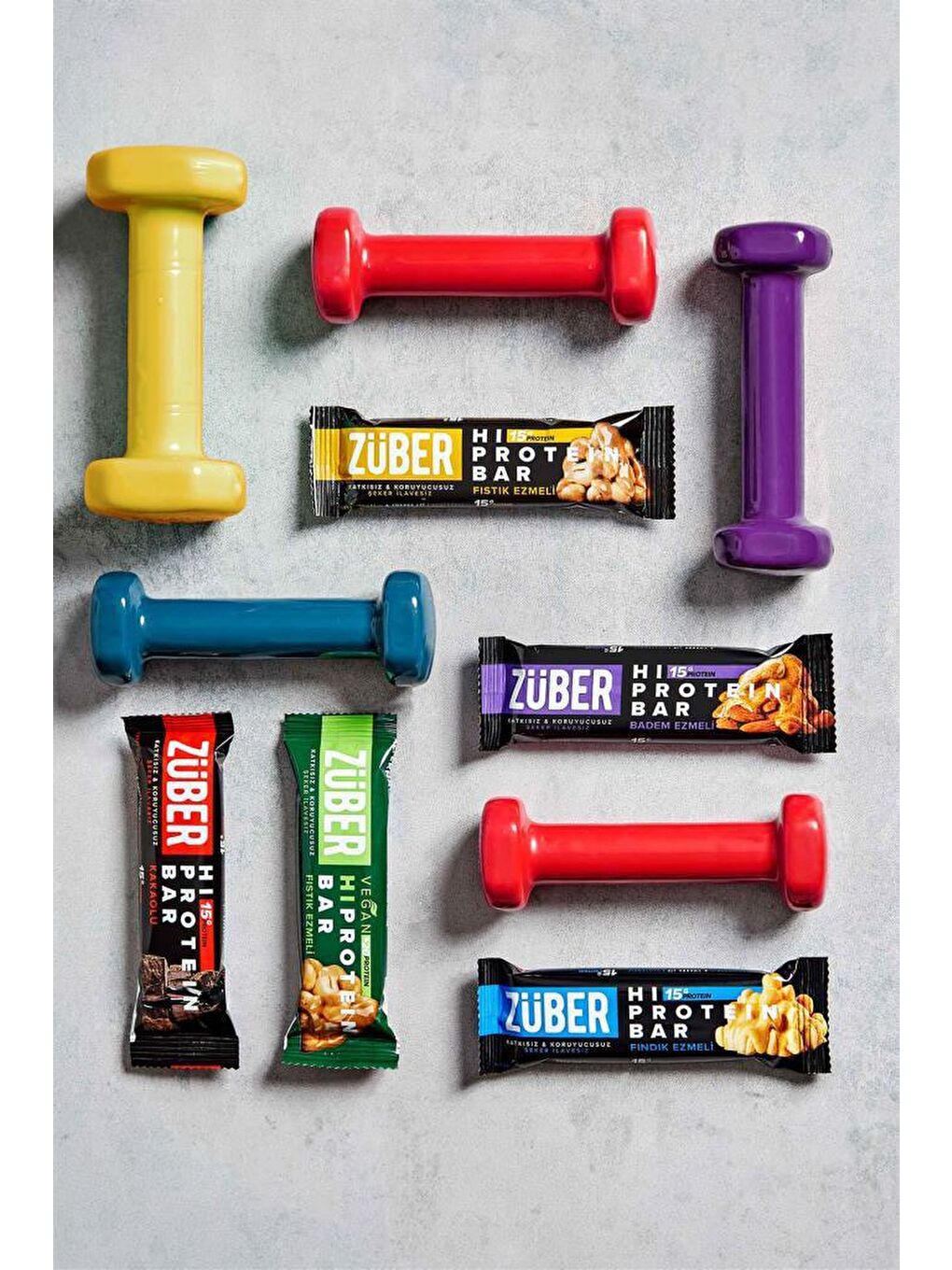 Züber Renksiz Yüksek Protein Bar Deneme Paketi 45g X 5 Adet - 1