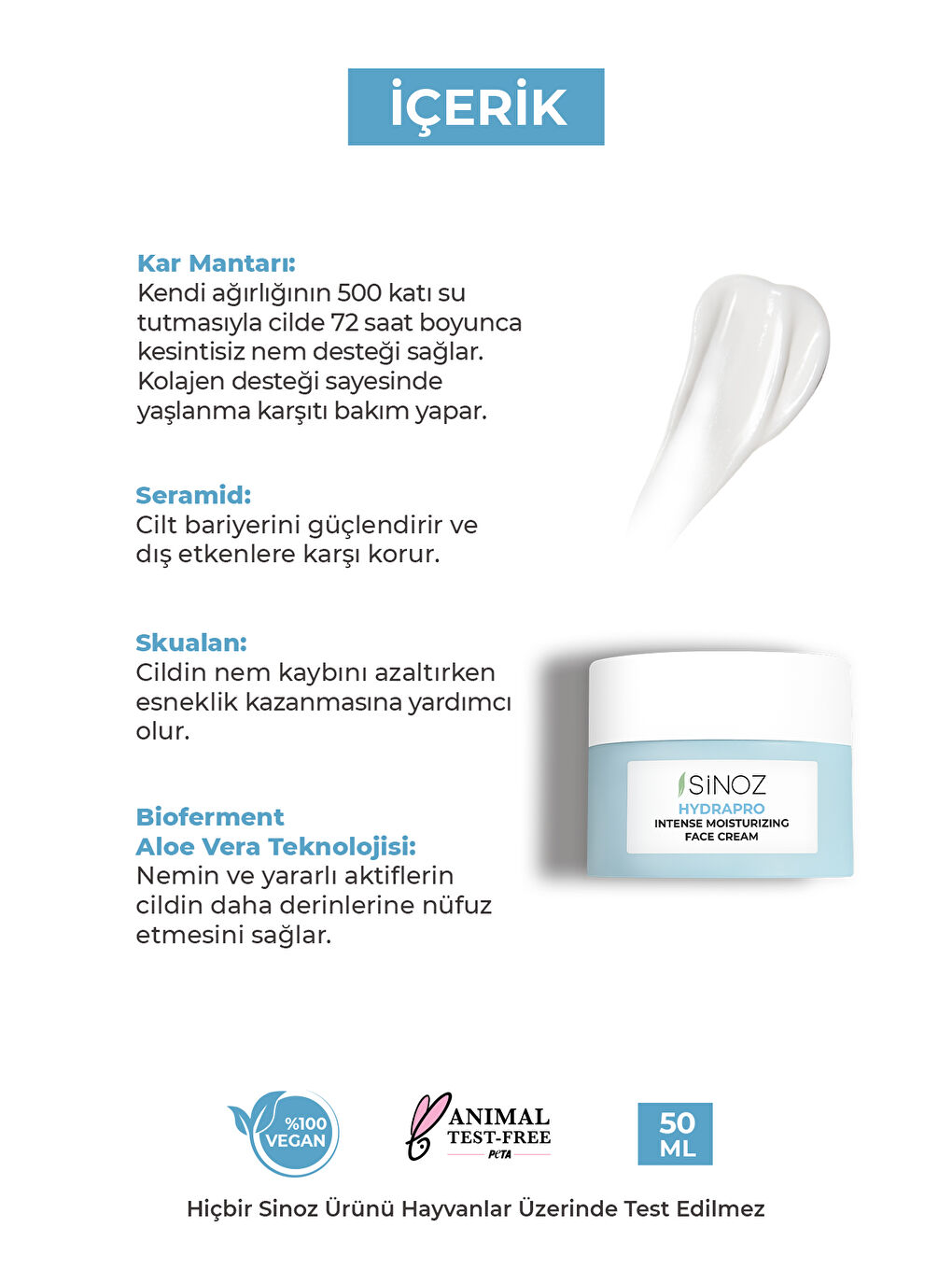 Hydrapro Su Bazlı 72 Saat Yoğun Nemlendirici Yüz Bakım Kremi 50 Ml-2