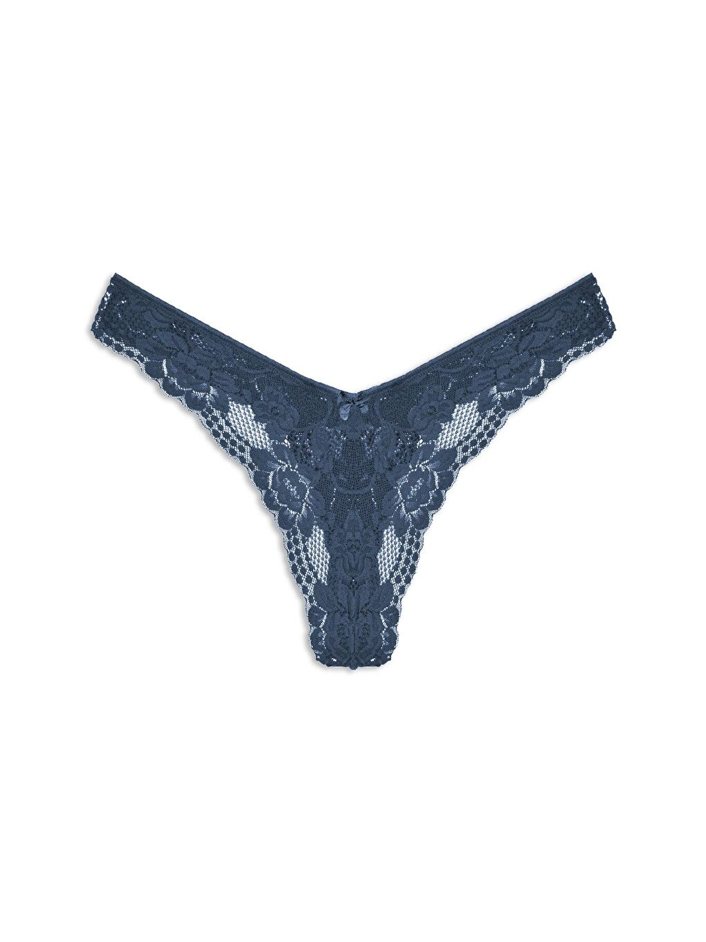 Karışık Dantelli Yüksek Bel Kadın Tanga Külot 5'li-2