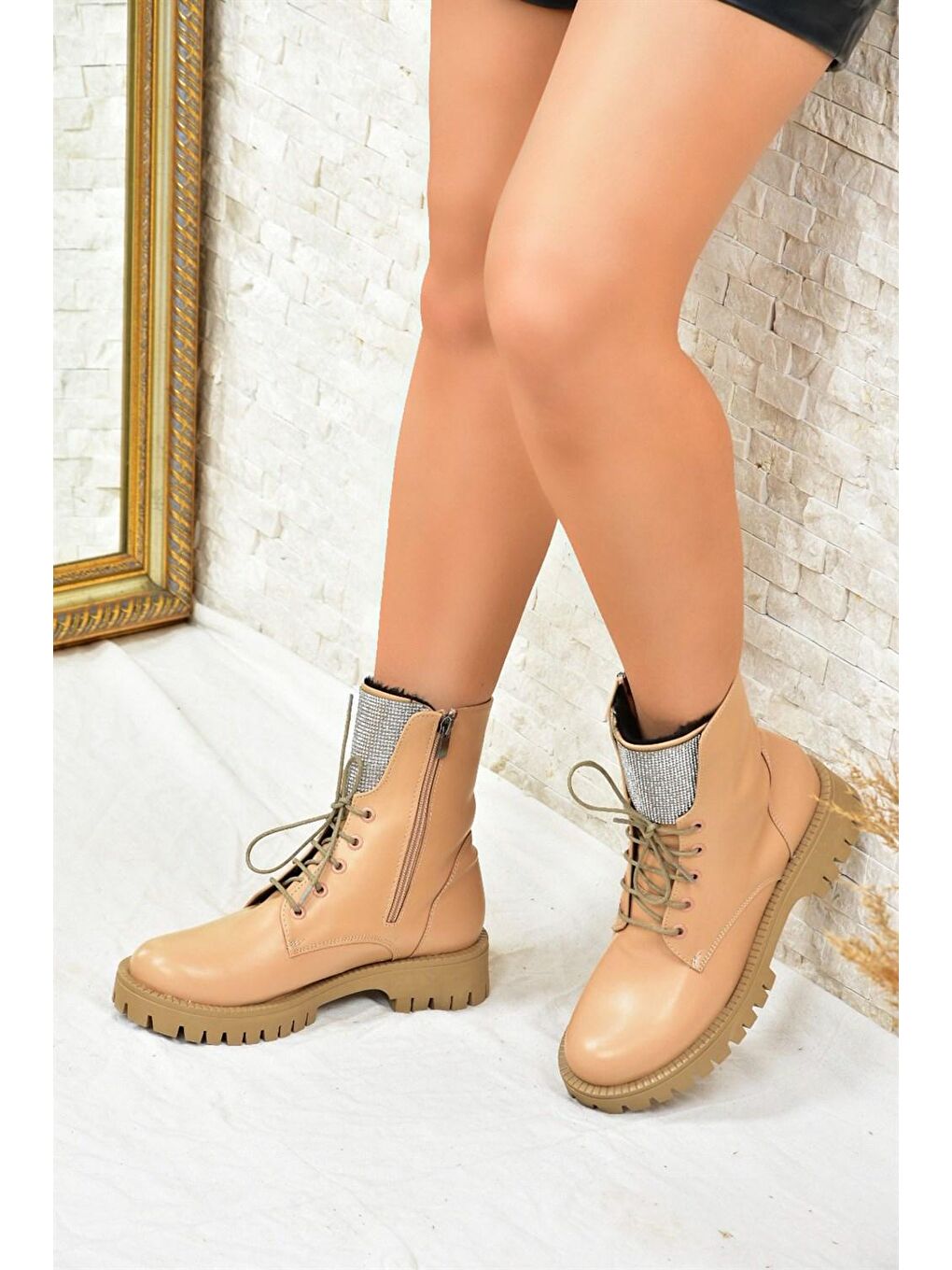 Bej L4301455 Ten Kadın Bot