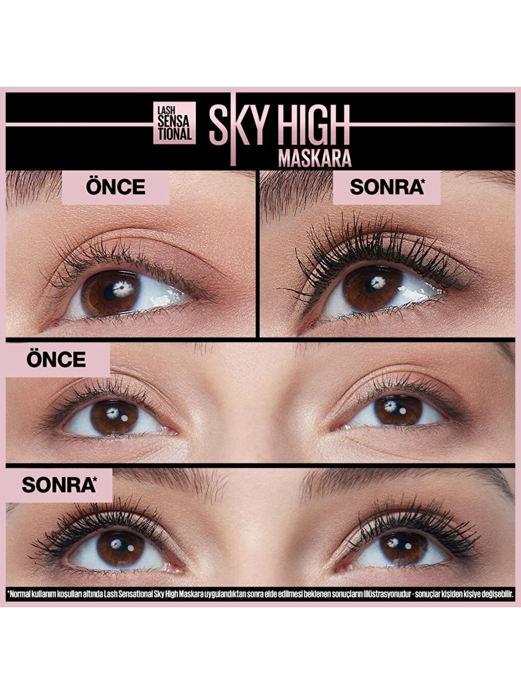 MAYBELLINE NEWYORK Siyah Lash Sensational Sky High Suya Dayanıklı Waterproof Maskara - 3