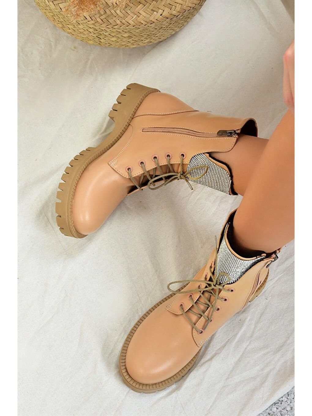 Bej L4301455 Ten Kadın Bot-3