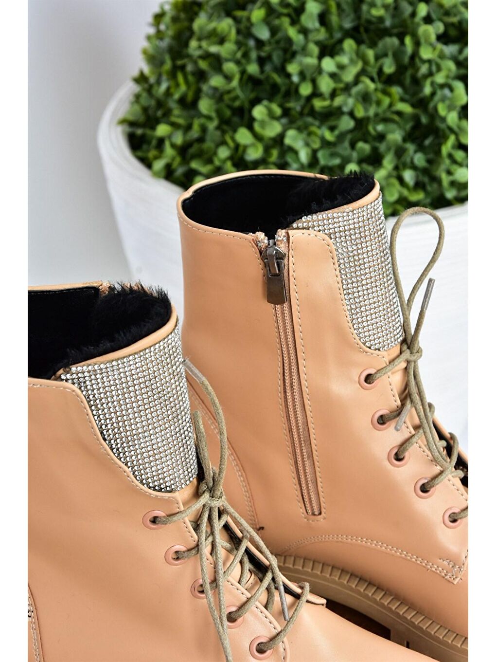 Bej L4301455 Ten Kadın Bot-4