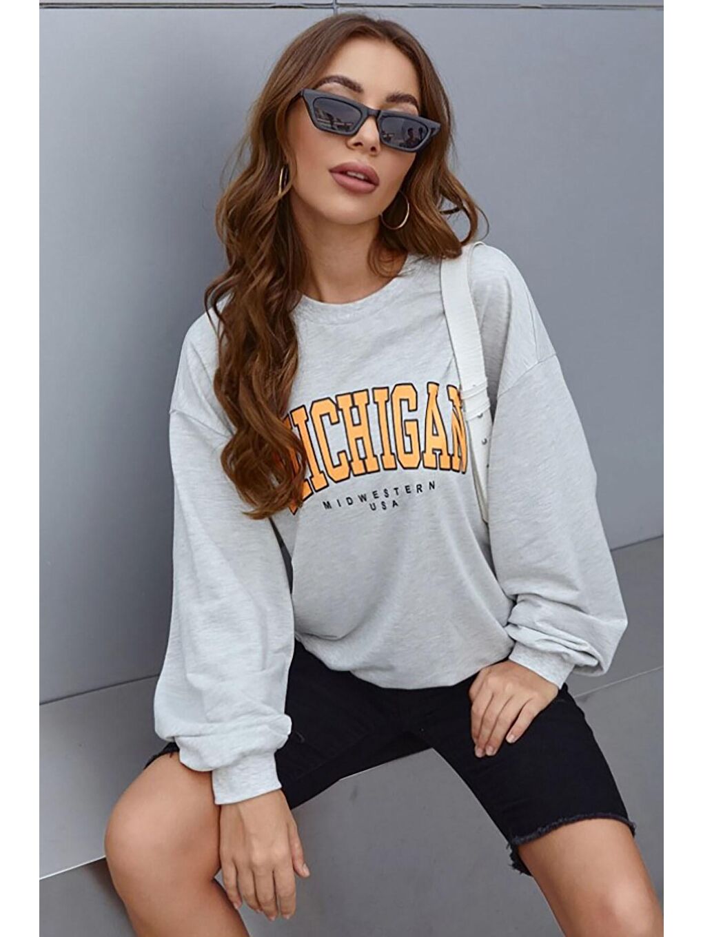 Gri Sweatshirt Mg785-4