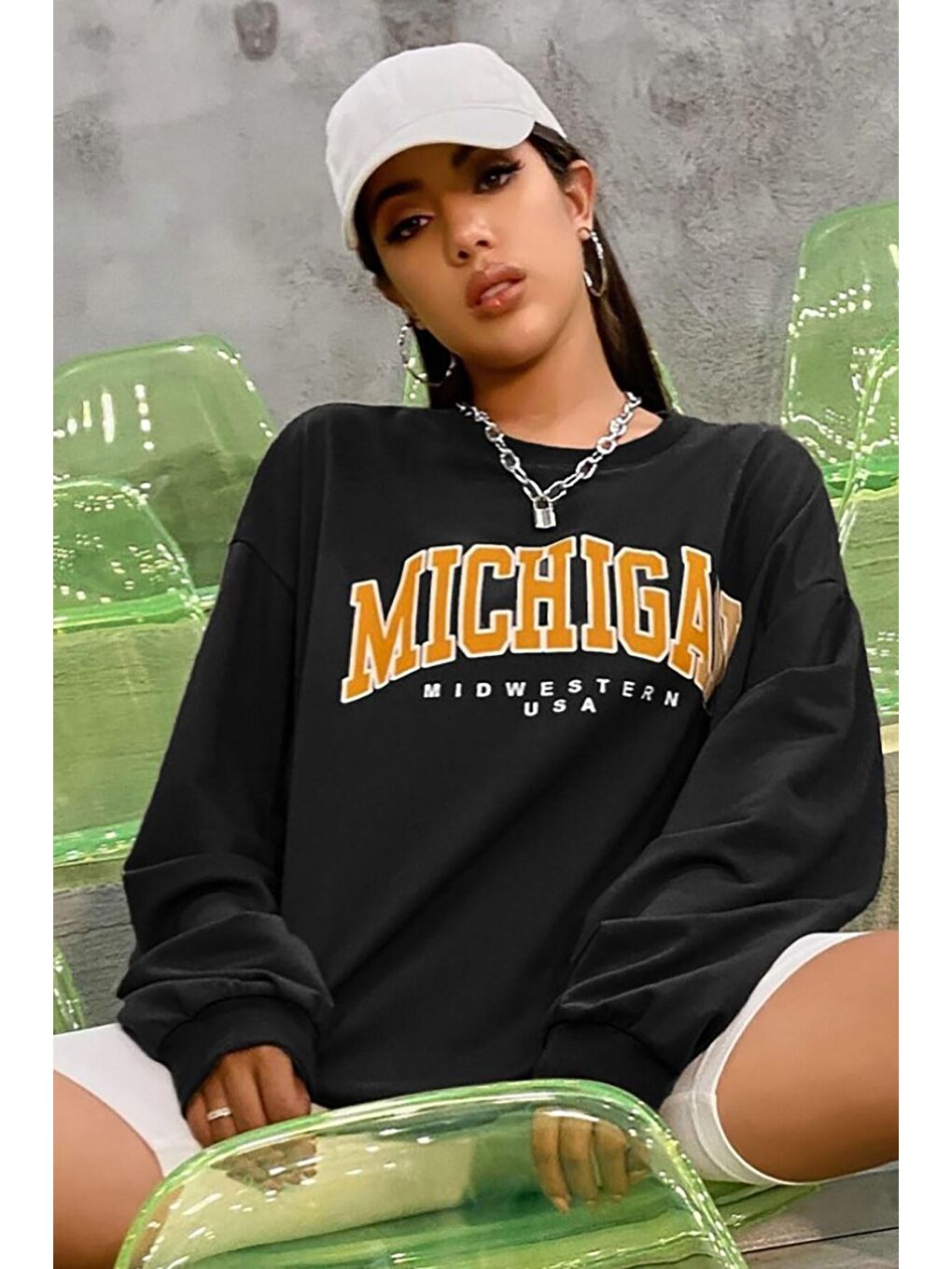 Siyah Sweatshirt Mg785-2