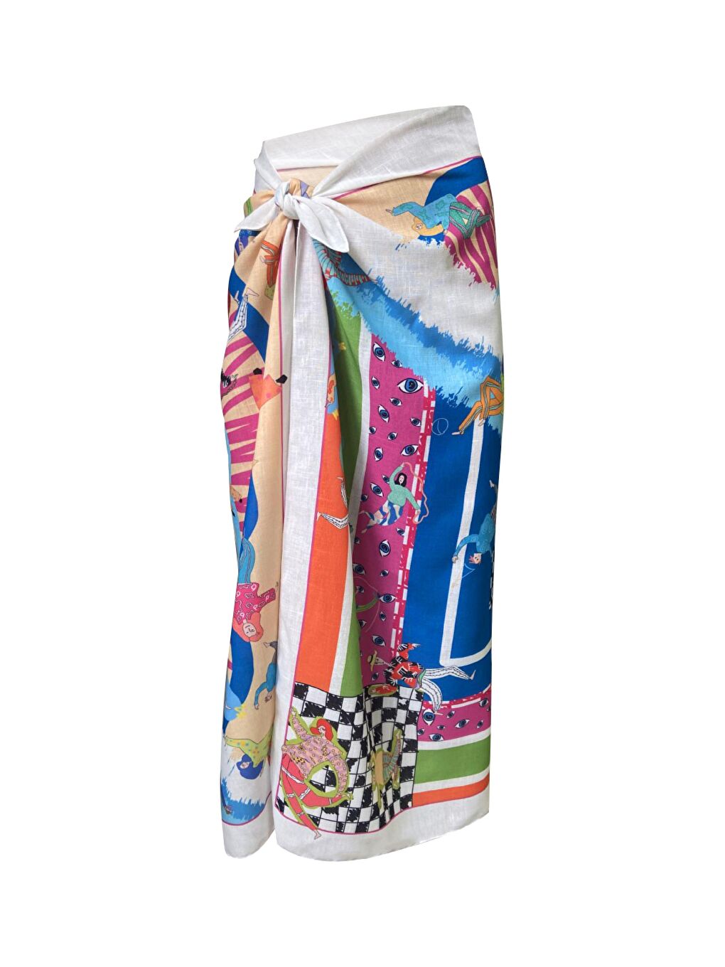 Mavi Dela Blue Carnival Keten Pareo (İç Göstermez)-2