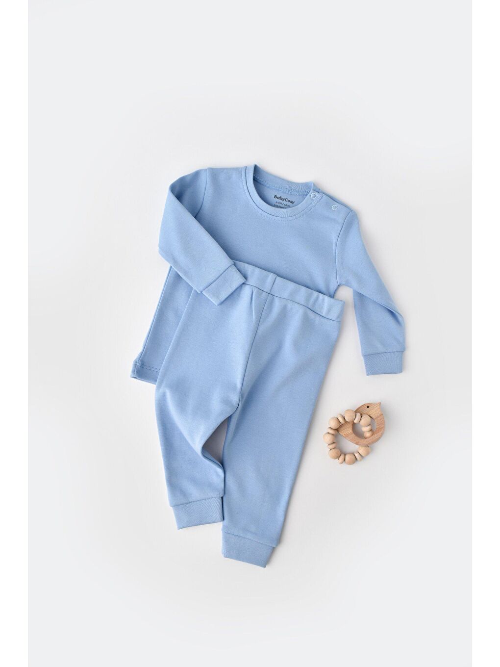 BabyCosy Organic Wear Mavi Pantolon & Badi Set