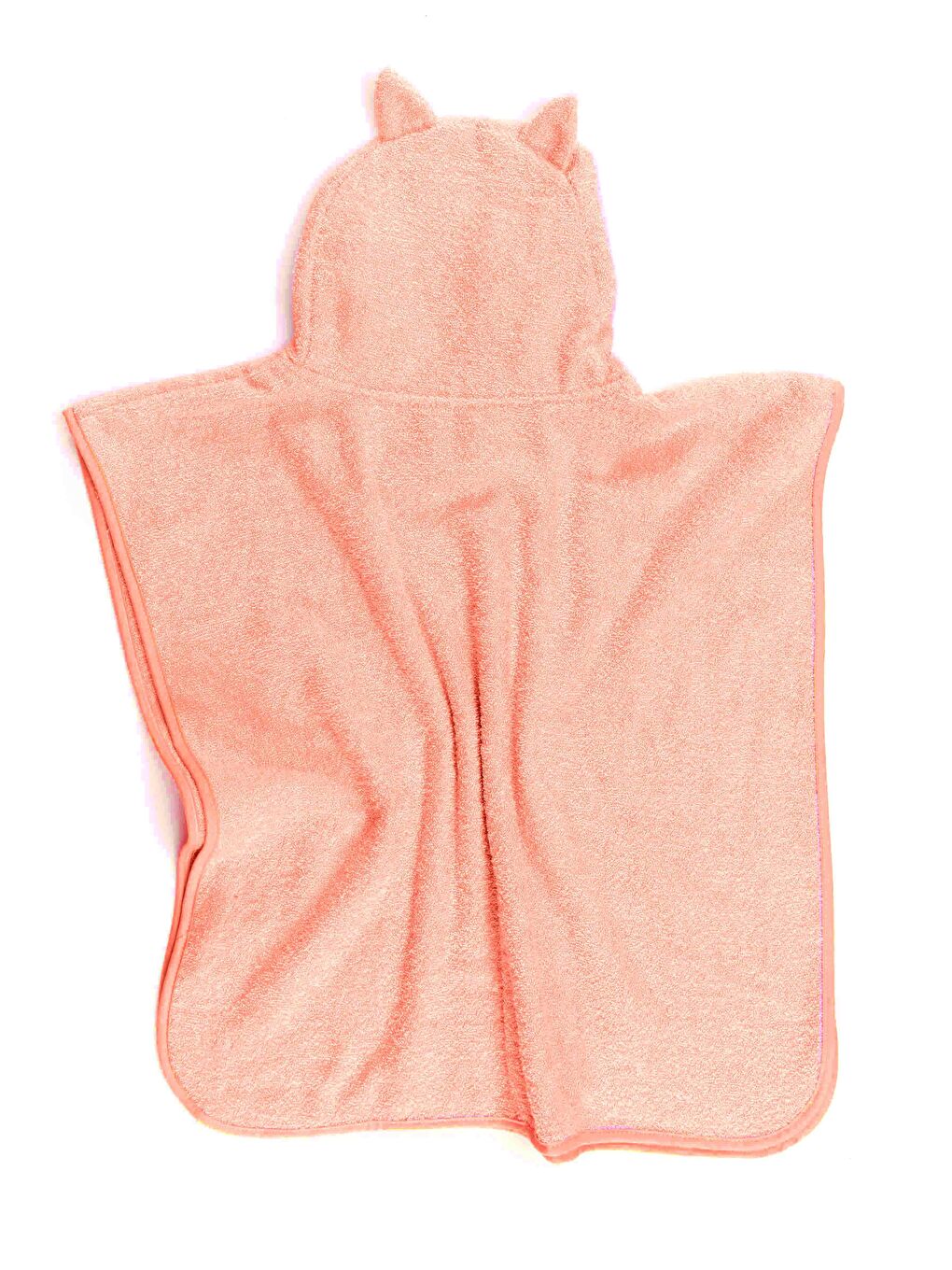 Kedi Kız Çocuk Pembe Havlu Panço-4