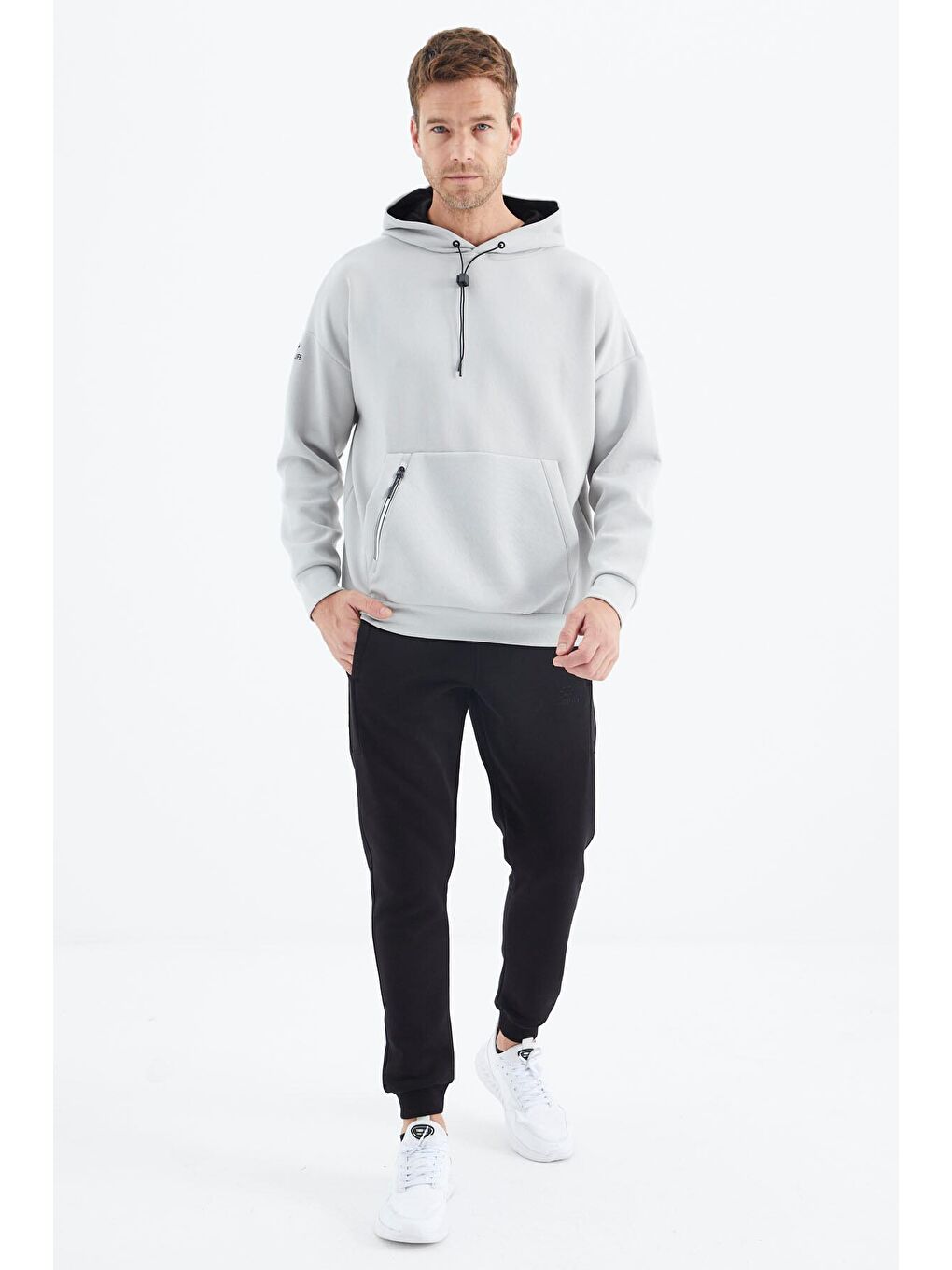 TOMMYLIFE Bej Taş Gizli Cep Detaylı Erkek Sweatshirt - 88289