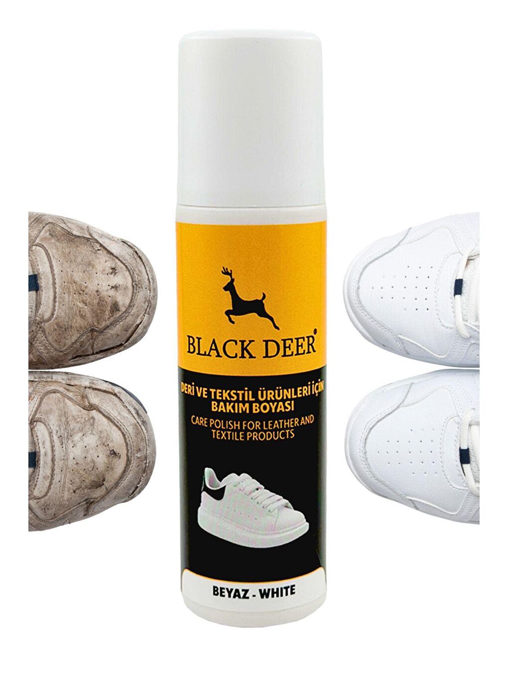 Black Deer Beyaz Ayakkabı Deri ve Kumaş Boyası Beyaz 75 Ml