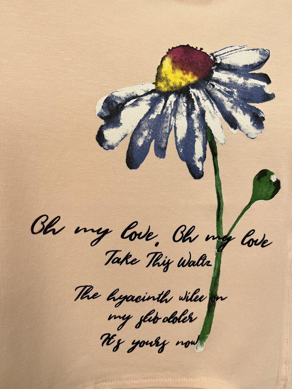 Pembe Kız Çocuk Bağcıklı T-shırt-1