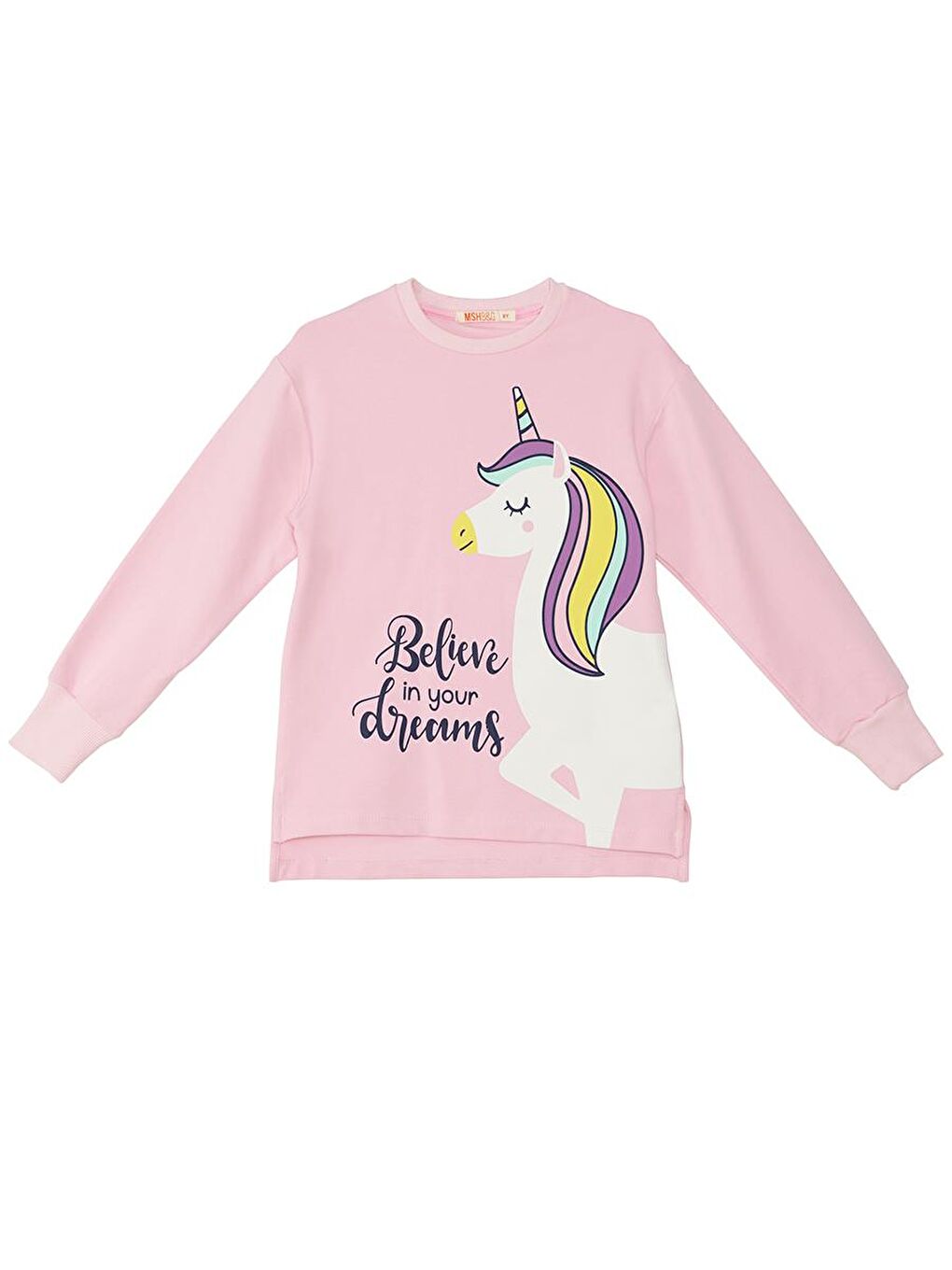 MSHB&G Karışık Unicorn Kız Çocuk Sweatshirt Tayt Takım - 4