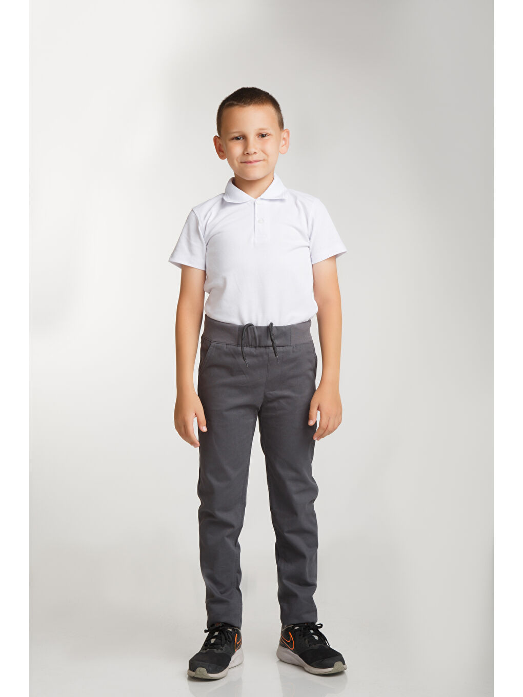 ajn Gri Kids Beli Lastikli Slim Fit Erkek Çocuk Pantolon - 3