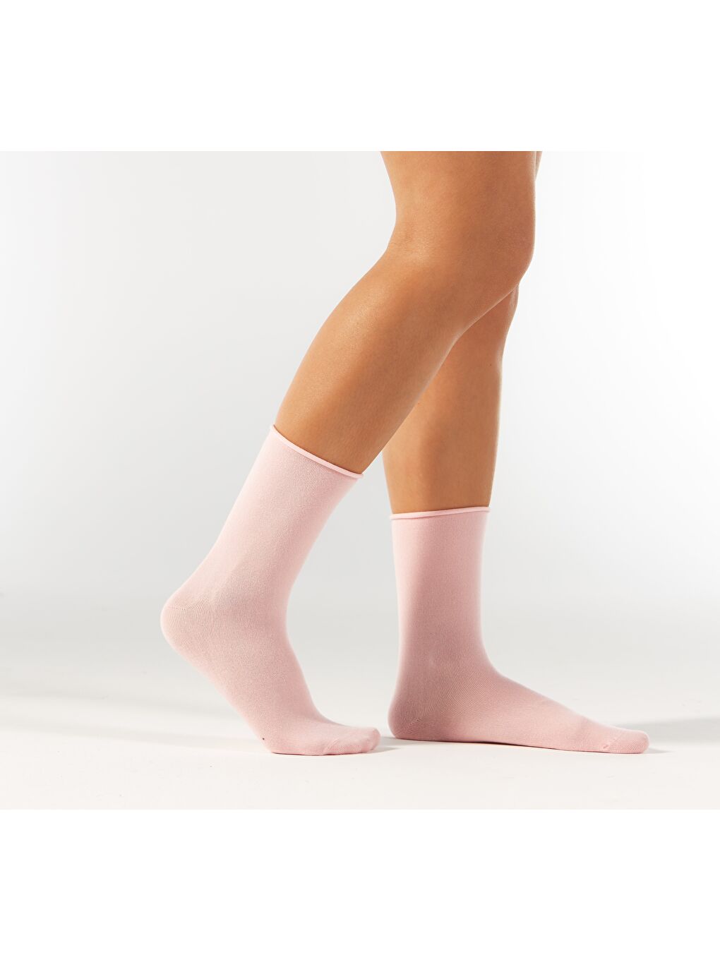 Şeker Pembesi Modal Lastiksiz Dikişsiz Kadın Soket Çorap 36-41-1