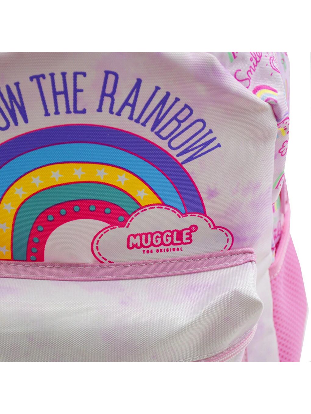 Muggle Pembe 2 Bölmeli Rainbow Anaokulu Sırt Çantası Pembe MU-6719 - 3