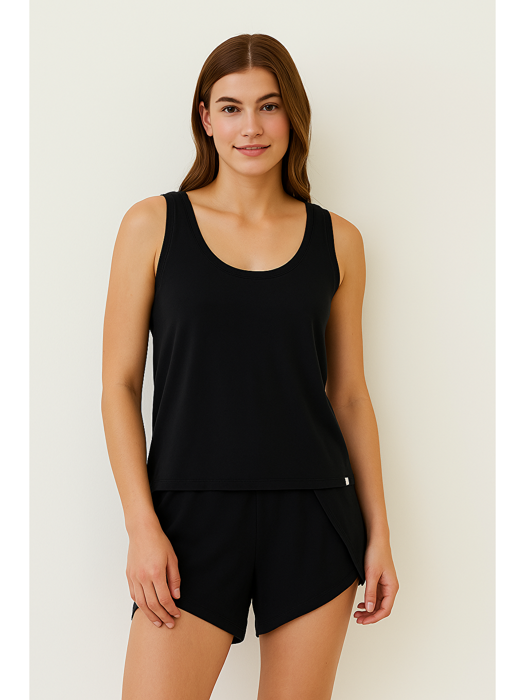 Kadın Luxury Askılı Üst Siyah