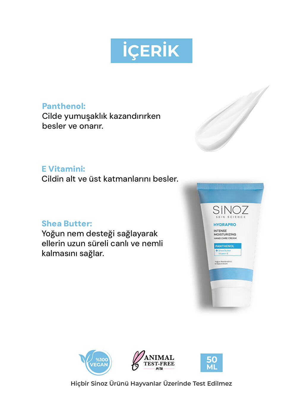 Hydrapro Vitamin E Panthenol Içeren Yoğun Nemlendirici El Bakım Kremi 50 Ml-2