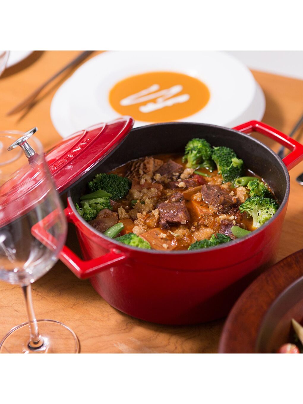 Kırmızı Yuvarlak Tencere. Folk Çap(Ø)20cm.-3